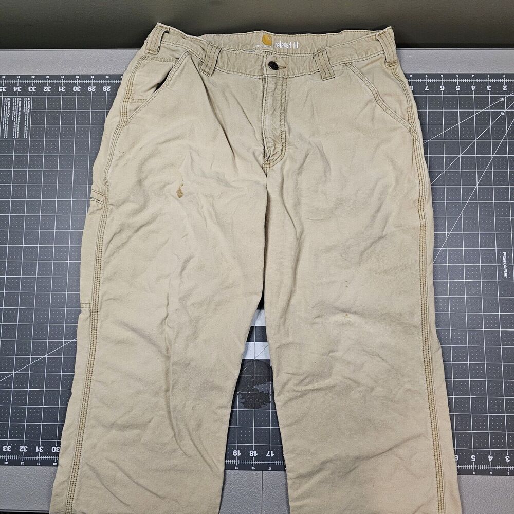 Carhartt Pants Mens 34x30 Canvas Relaxed Fit Y2k Streetwear Skater Grunge Work